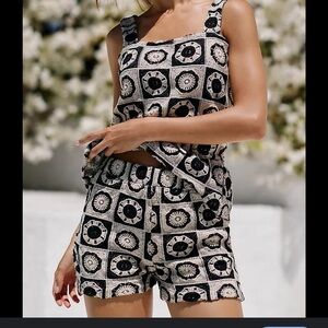 Seafolly Blue crocheted shorts - small